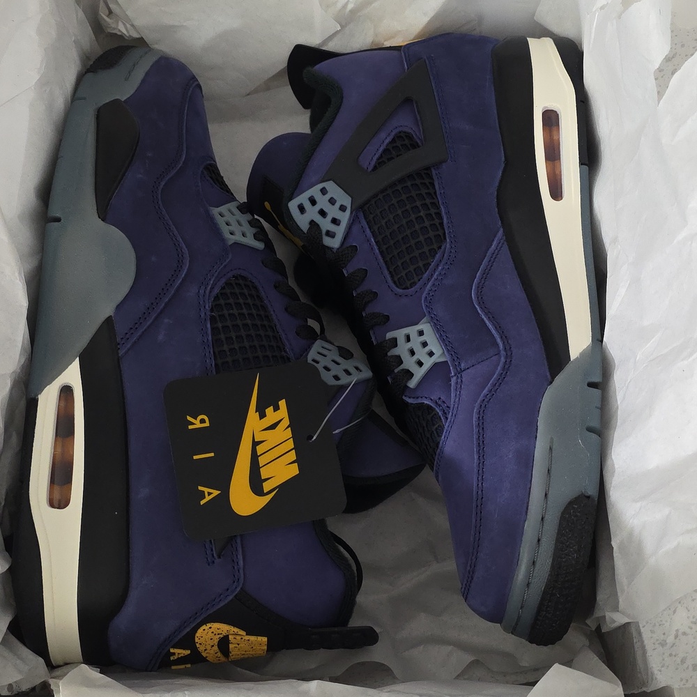 Brand New Ds Jordan Retro 4 Laker Size 12 and 13 Men's.